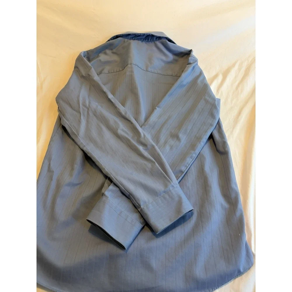 Kenneth Cole Reaction Men's Long Sleeve Button Down Shirt Size Large Blue